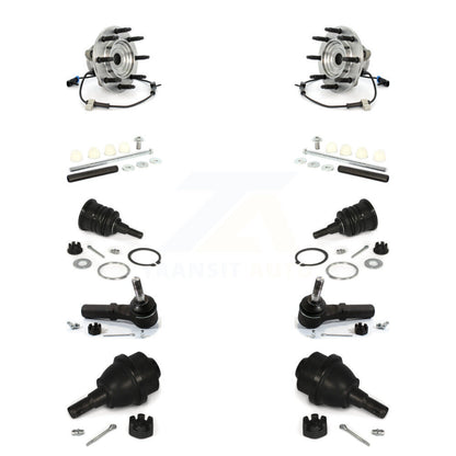 Bearing Upper Lower Ball Joint Outer Tie Rod Link Front Kit (10Pc) For GMC 2500