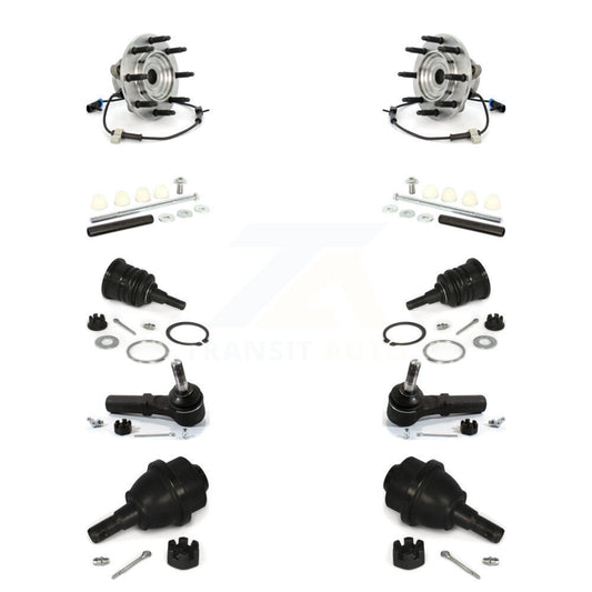 Bearing Upper Lower Ball Joint Outer Tie Rod Link Front Kit (10Pc) For GMC 2500