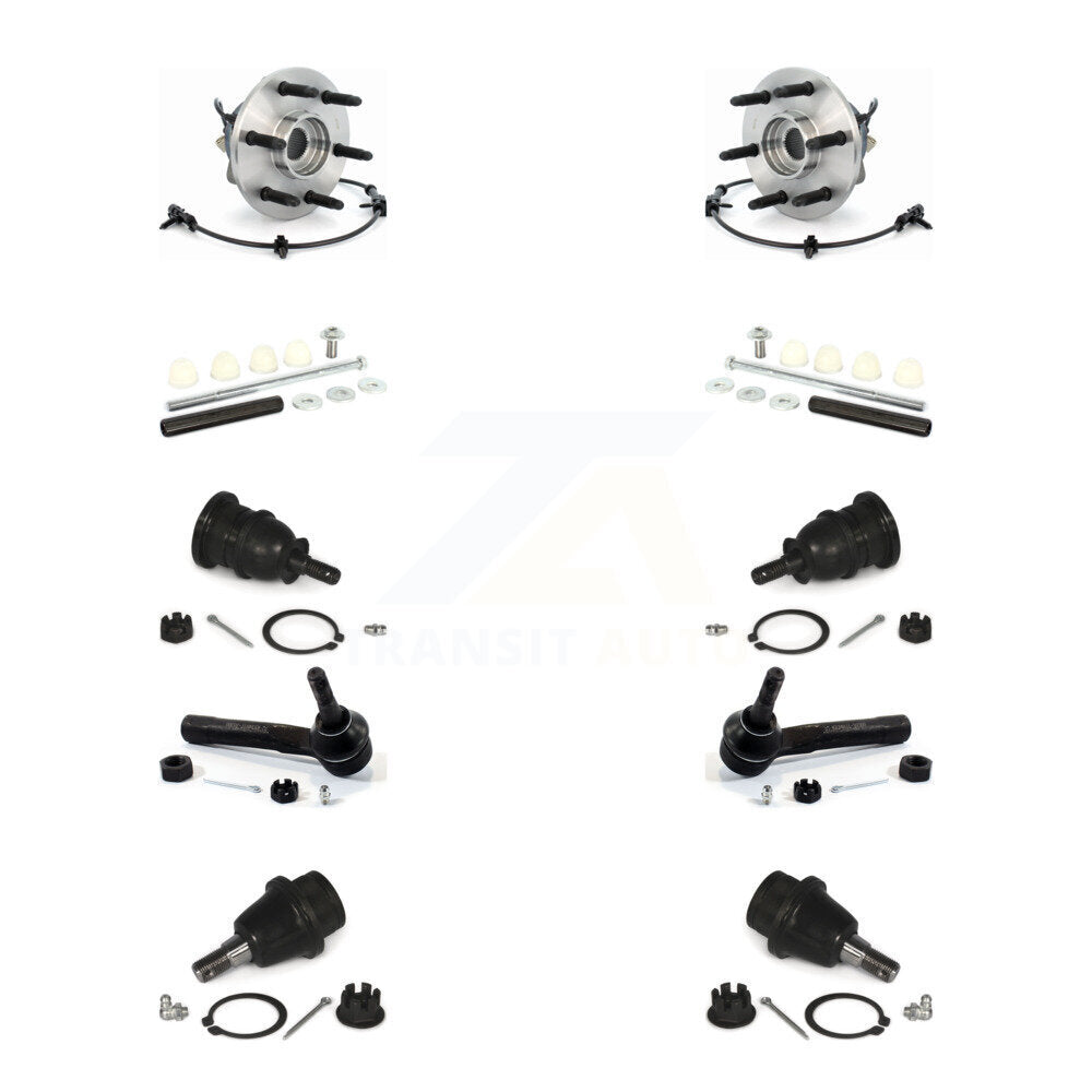 Bearing Upper Lower Ball Joint Outer Tie Rod Link Front Kit (10Pc) For Chevrolet