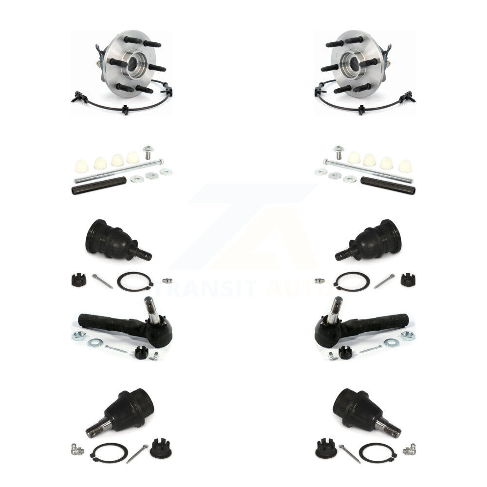 Bearing Upper Lower Ball Joint Outer Tie Rod Link Front Kit (10Pc) For Chevrolet