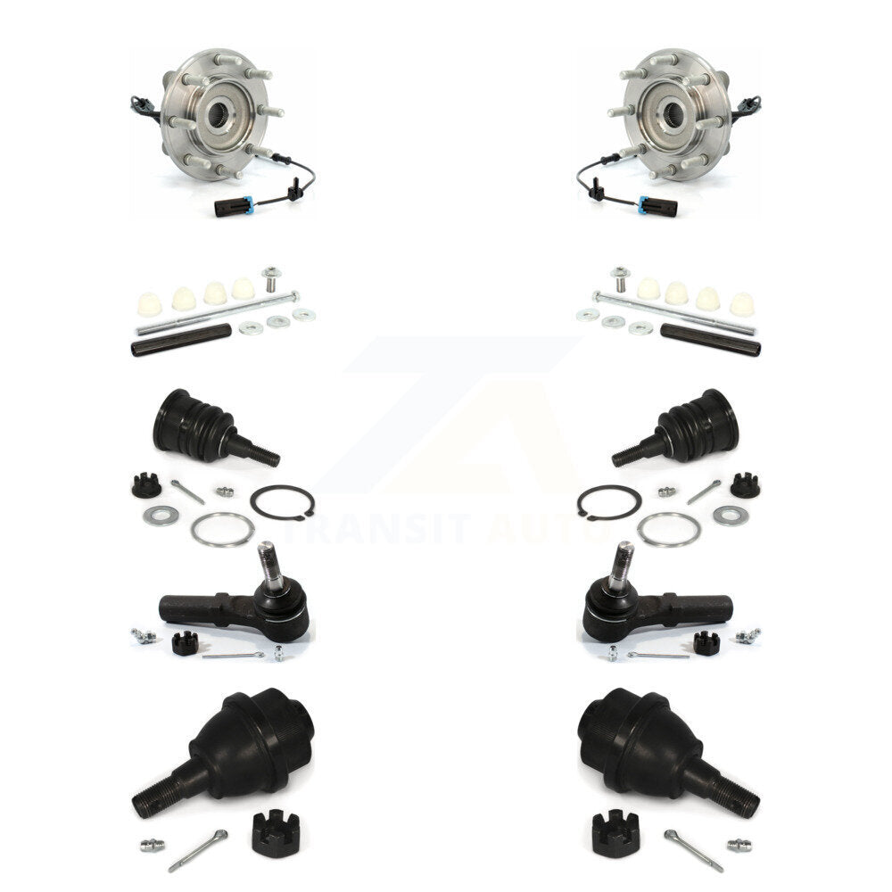 Bearing Upper Lower Ball Joint Outer Tie Rod Link Front Kit (10Pc) For GMC 3500