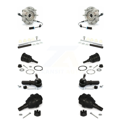 Bearing Upper Lower Ball Joint Outer Tie Rod Link Front Kit (10Pc) For GMC 3500