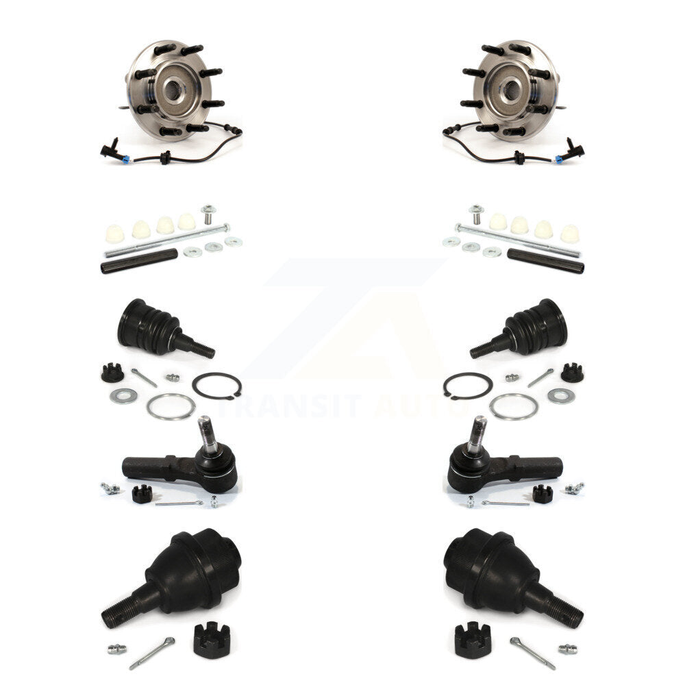 Bearing Upper Lower Ball Joint Outer Tie Rod Link Front Kit (10Pc) For Chevrolet