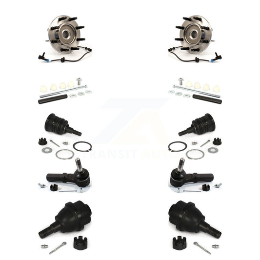 Bearing Upper Lower Ball Joint Outer Tie Rod Link Front Kit (10Pc) For Chevrolet