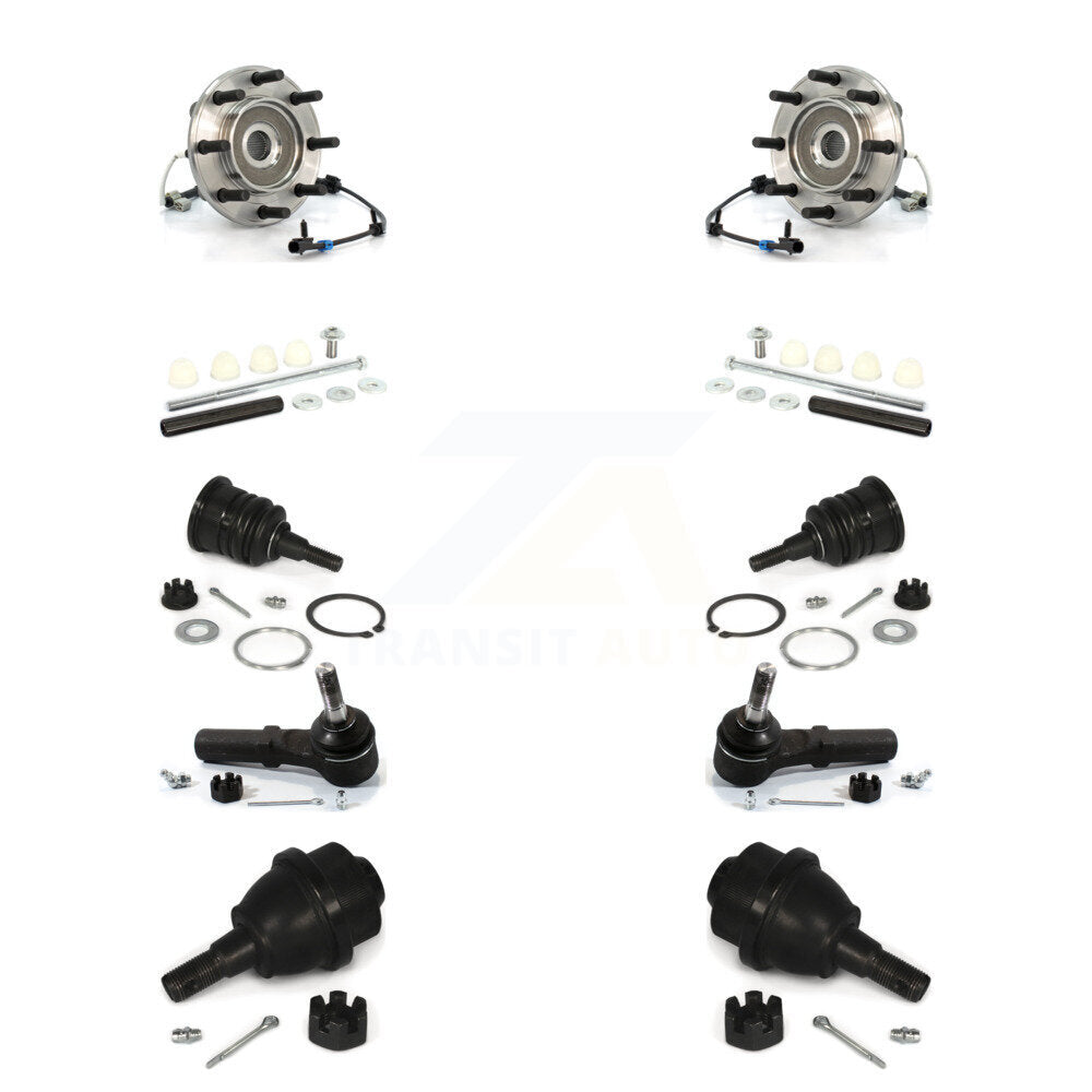 Bearing Upper Lower Ball Joint Outer Tie Rod Link Front Kit (10Pc) For Chevrolet