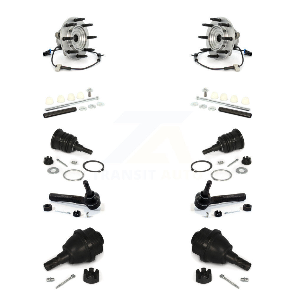 Bearing Upper Lower Ball Joint Outer Tie Rod Link Front Kit (10Pc) For Chevrolet