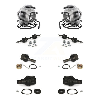 Hub Bearing Upper Lower Ball Joint Link Front Kit For Ford F-350 Super Duty 4WD