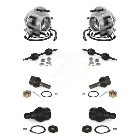 Hub Bearing Upper Lower Ball Joint Link Front Kit For Ford F-350 Super Duty 4WD