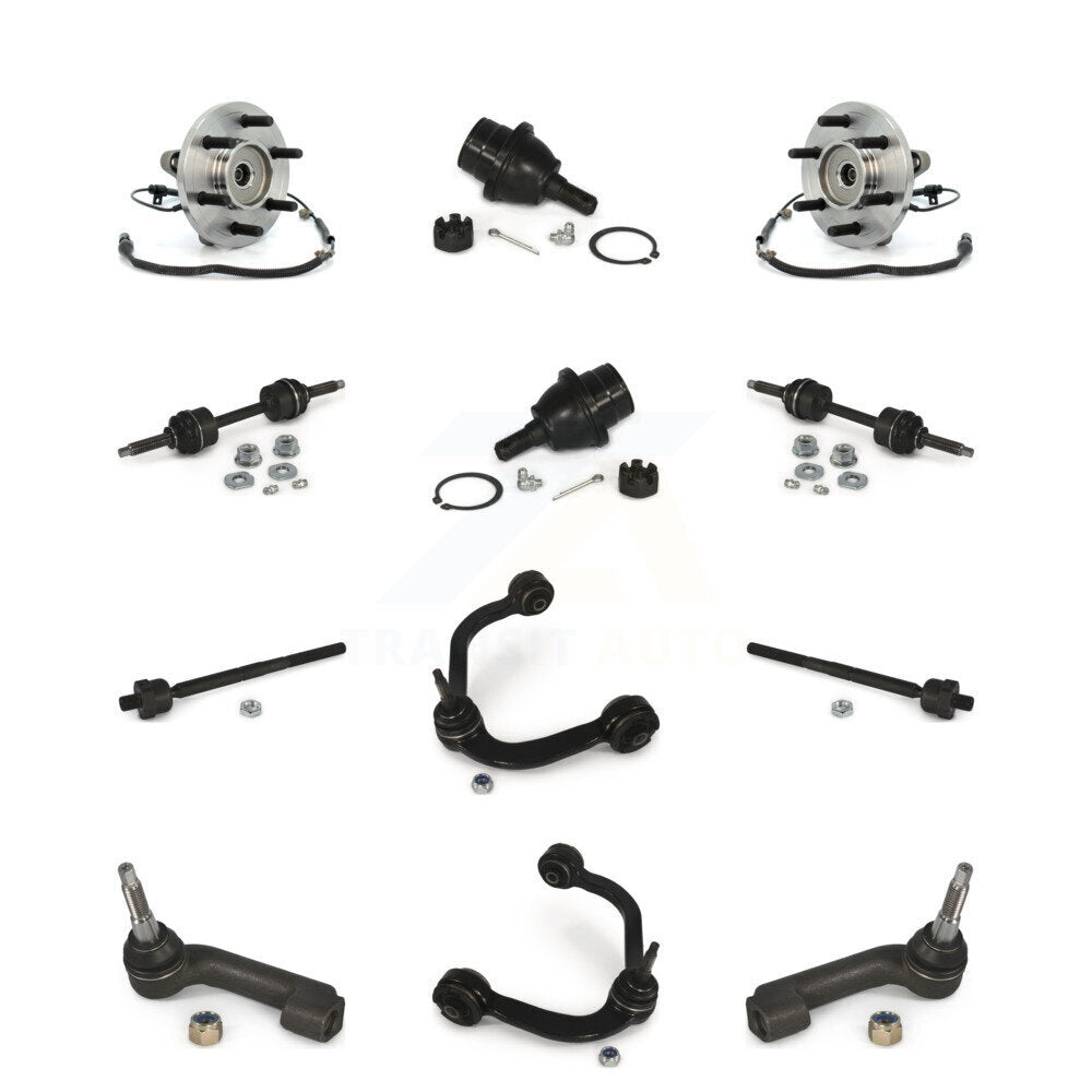 Hub Upper Control Arm Lower Ball Joint Outer Inner Tie Rod & Link Front Kit For