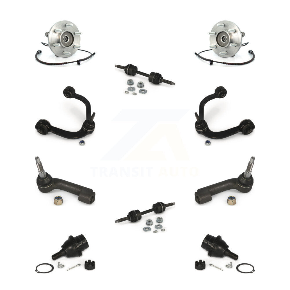 Hub Bearing Upper Control Arm Lower Ball Joint Outer Tie Rod Link Front Kit For