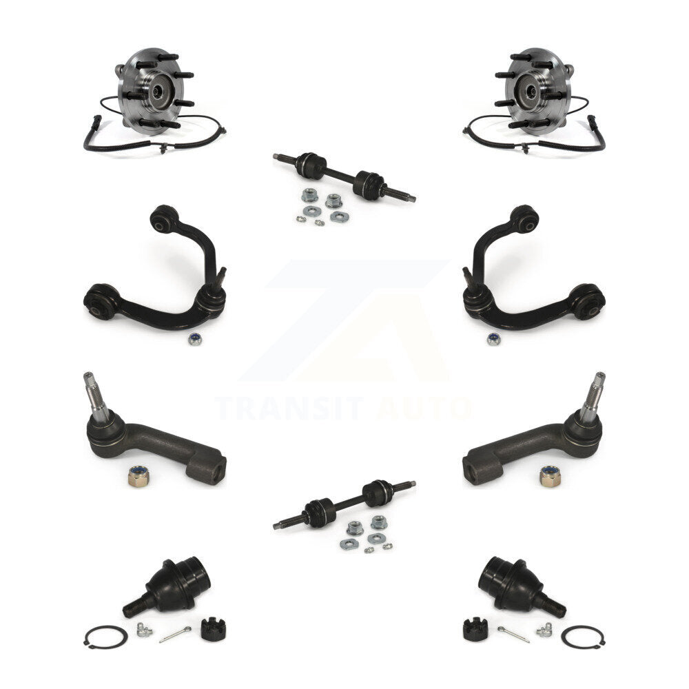 Hub Bearing Upper Control Arm Lower Ball Joint Outer Tie Rod Link Front Kit For