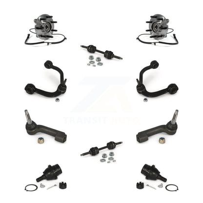 Hub Bearing Upper Control Arm Lower Ball Joint Outer Tie Rod Link Front Kit For