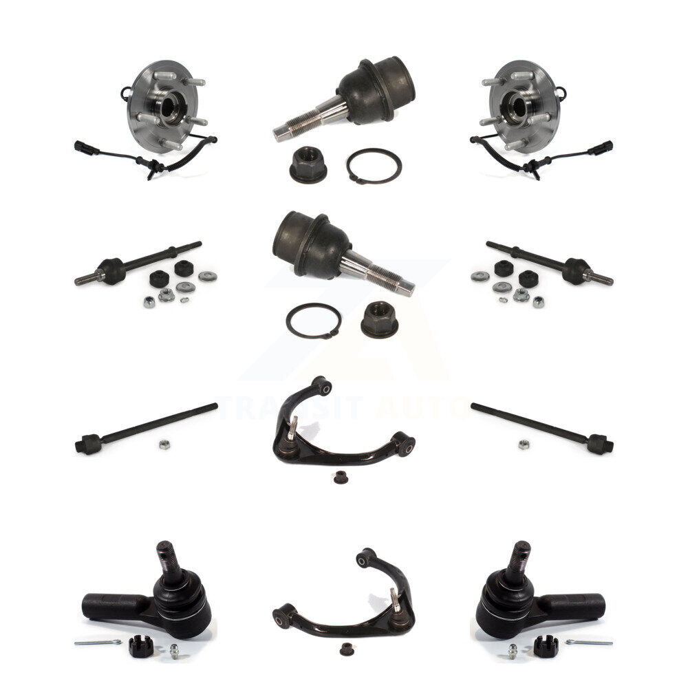 Hub Upper Control Arm Lower Ball Joint Outer Inner Tie Rod & Link Front Kit For