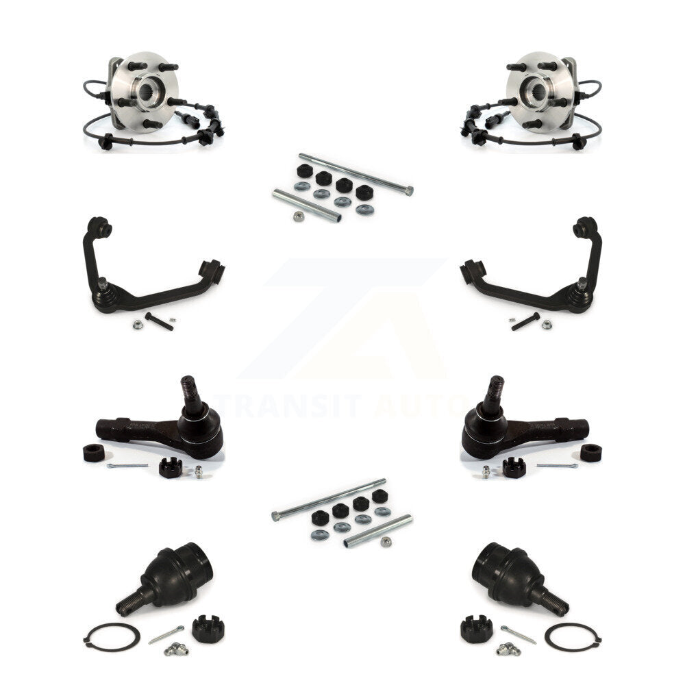 Bearing Upper Arm Lower Ball Joint Outer Tie Rod Link Front Kit (10Pc) For Ford