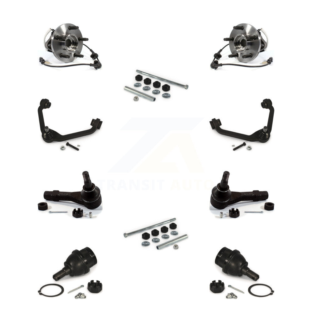Bearing Upper Arm Lower Ball Joint Outer Tie Rod Link Front Kit (10Pc) For Ford