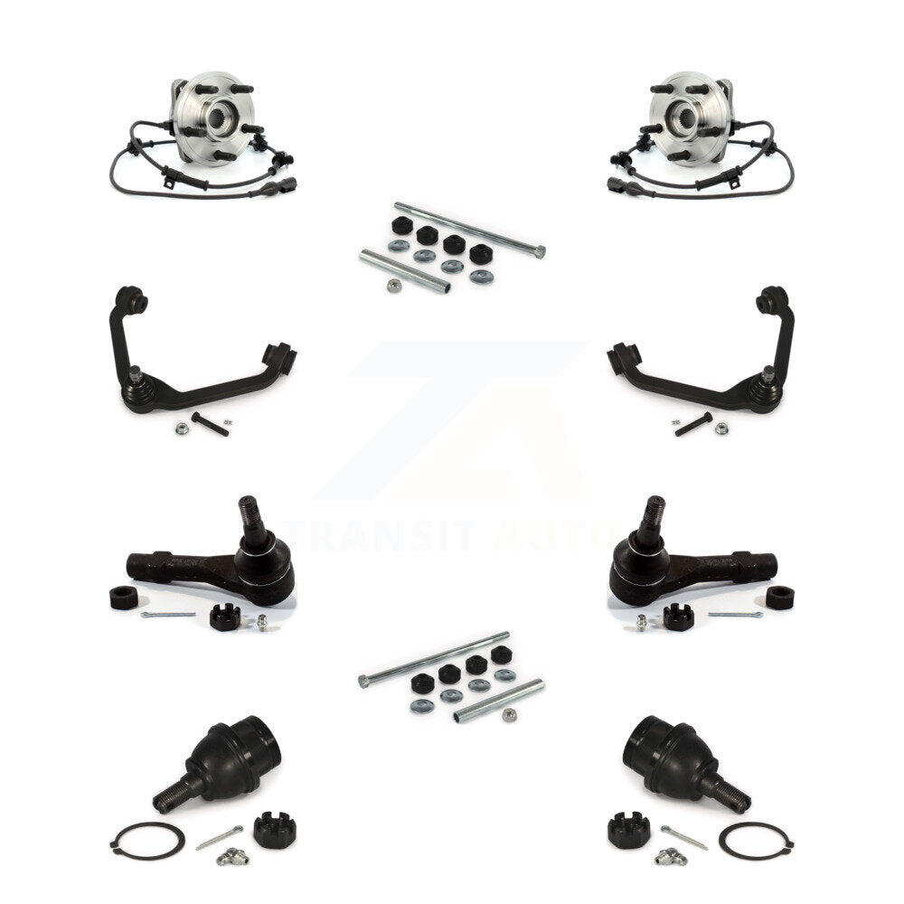 Bearing Upper Arm Lower Ball Joint Outer Tie Rod Link Front Kit (10Pc) For Ford