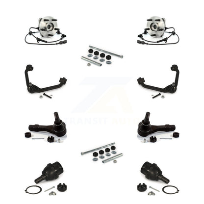 Bearing Upper Arm Lower Ball Joint Outer Tie Rod Link Front Kit (10Pc) For Ford