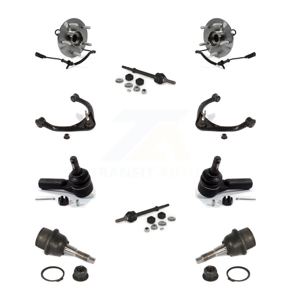 Hub Bearing Upper Control Arm Lower Ball Joint Outer Tie Rod Link Front Kit For