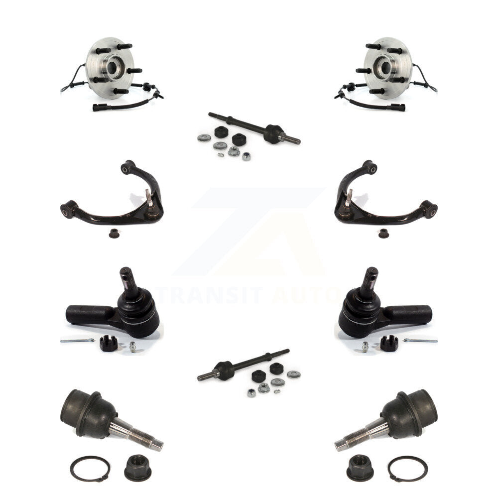 Hub Bearing Upper Control Arm Lower Ball Joint Outer Tie Rod Link Front Kit For