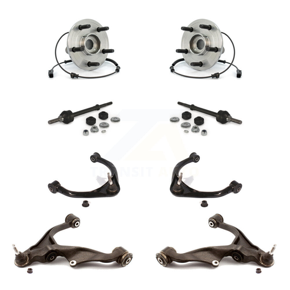 Hub Bearing Lower Upper Control Arm Link Front Kit (8Pc) For Ram 1500 Dodge 4WD