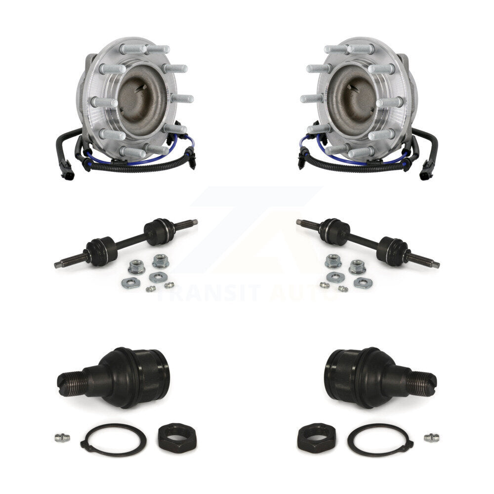 Hub Bearing Lower Ball Joint & Sway Bar Link Front Kit For Ford F-450 Super Duty