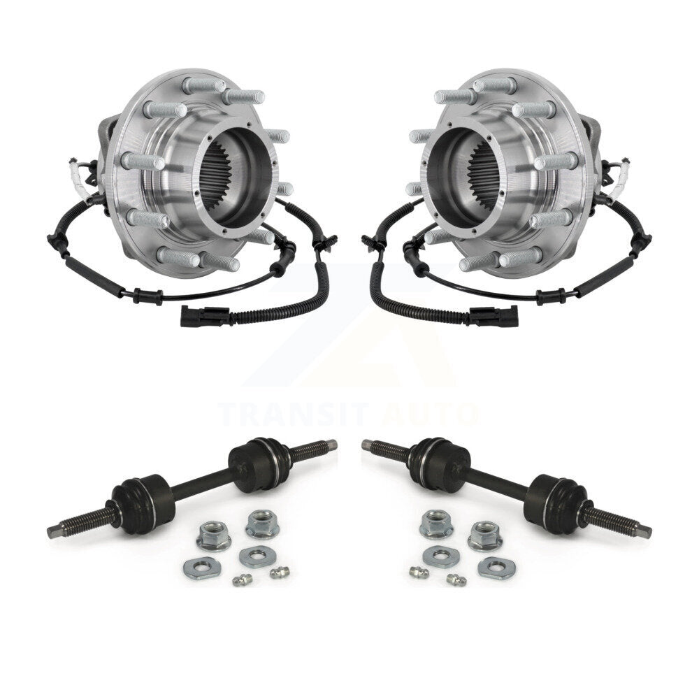 Hub Bearing Assembly And Link Front Kit For Ford F-350 Super Duty F-450 F-550