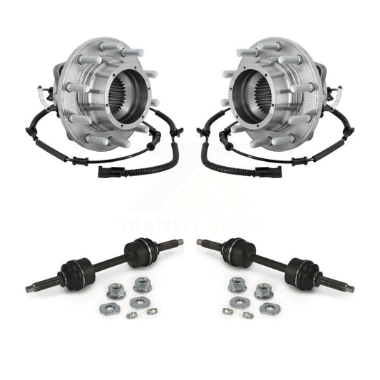 Hub Bearing Assembly And Link Front Kit For Ford F-350 Super Duty F-450 F-550