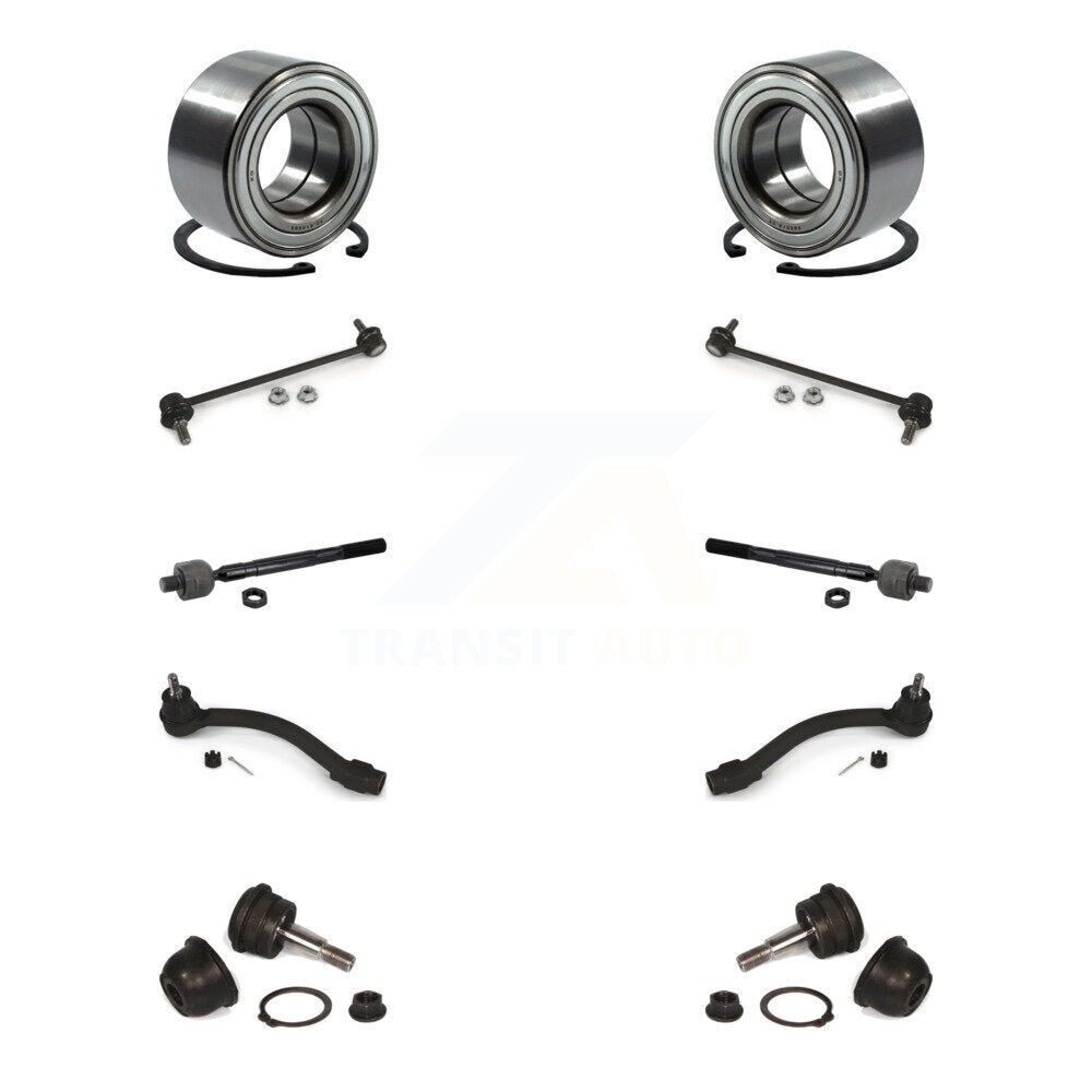 Bearing Lower Ball Joint Outer Inner Tie Rod & Link Front Kit (10Pc) For Hyundai