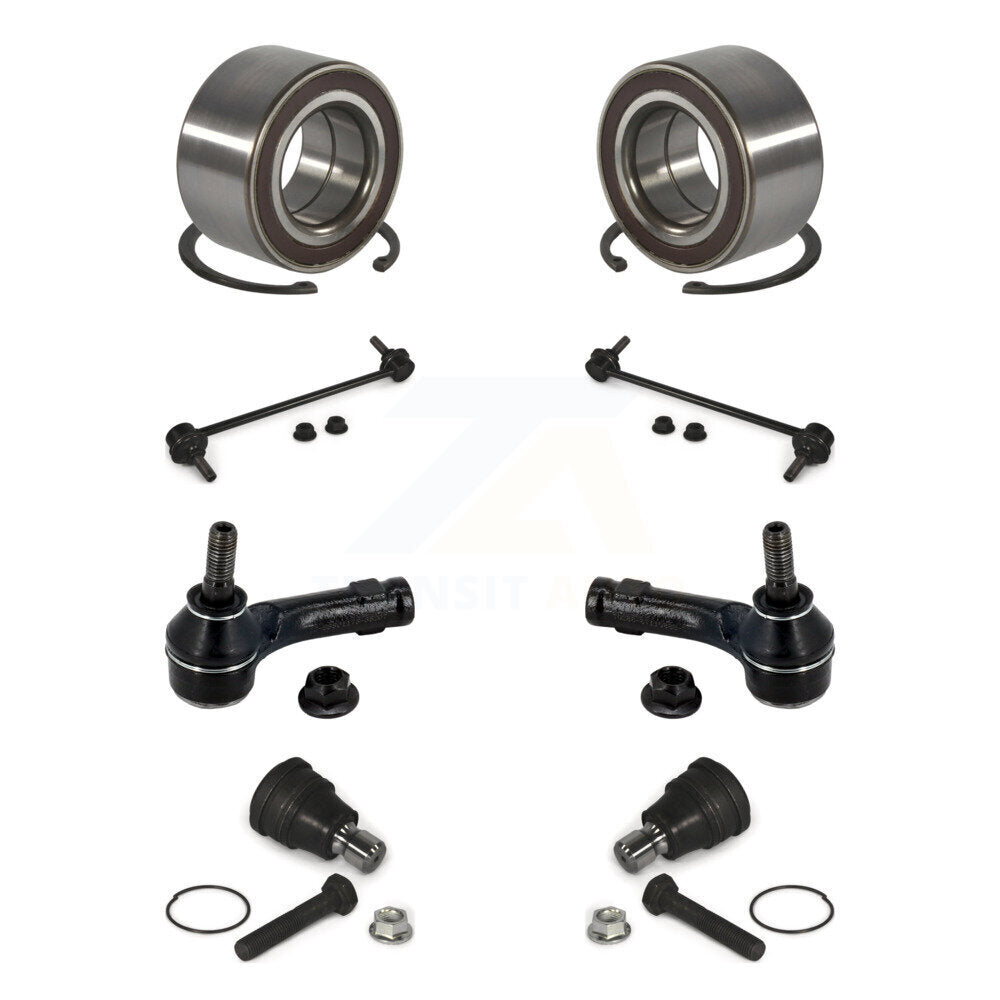 Bearing Lower Ball Joint Outer Tie Rod End Link Front Kit (8Pc) For Ford Fiesta