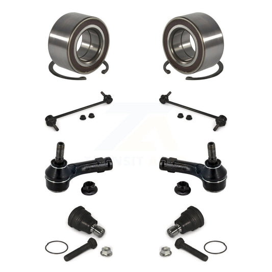 Bearing Lower Ball Joint Outer Tie Rod End Link Front Kit (8Pc) For Ford Fiesta