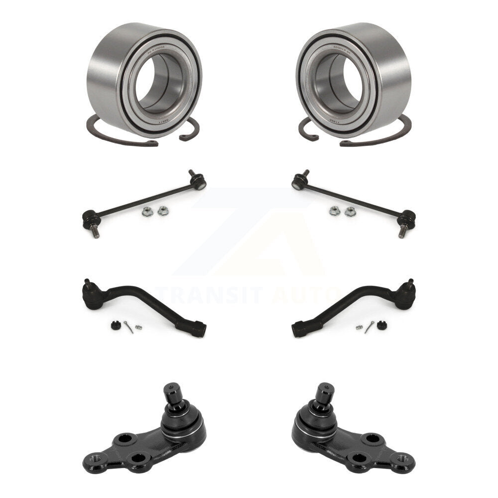 Bearing Lower Ball Joint Outer Tie Rod & Link Front Kit (8Pc) For Hyundai Tucson
