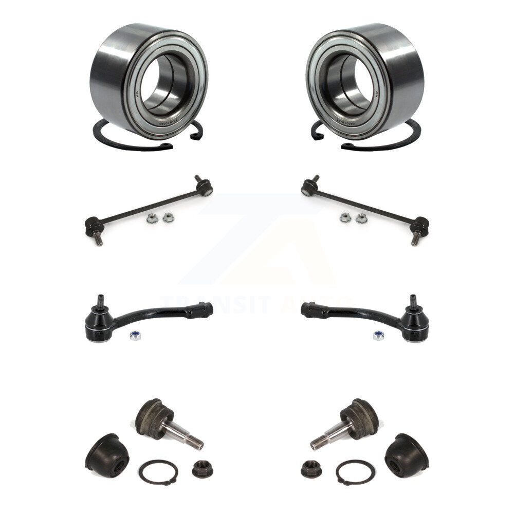 Bearing Lower Ball Joint Outer Tie Rod Link Front Kit (8Pc) For Kia Forte Forte5