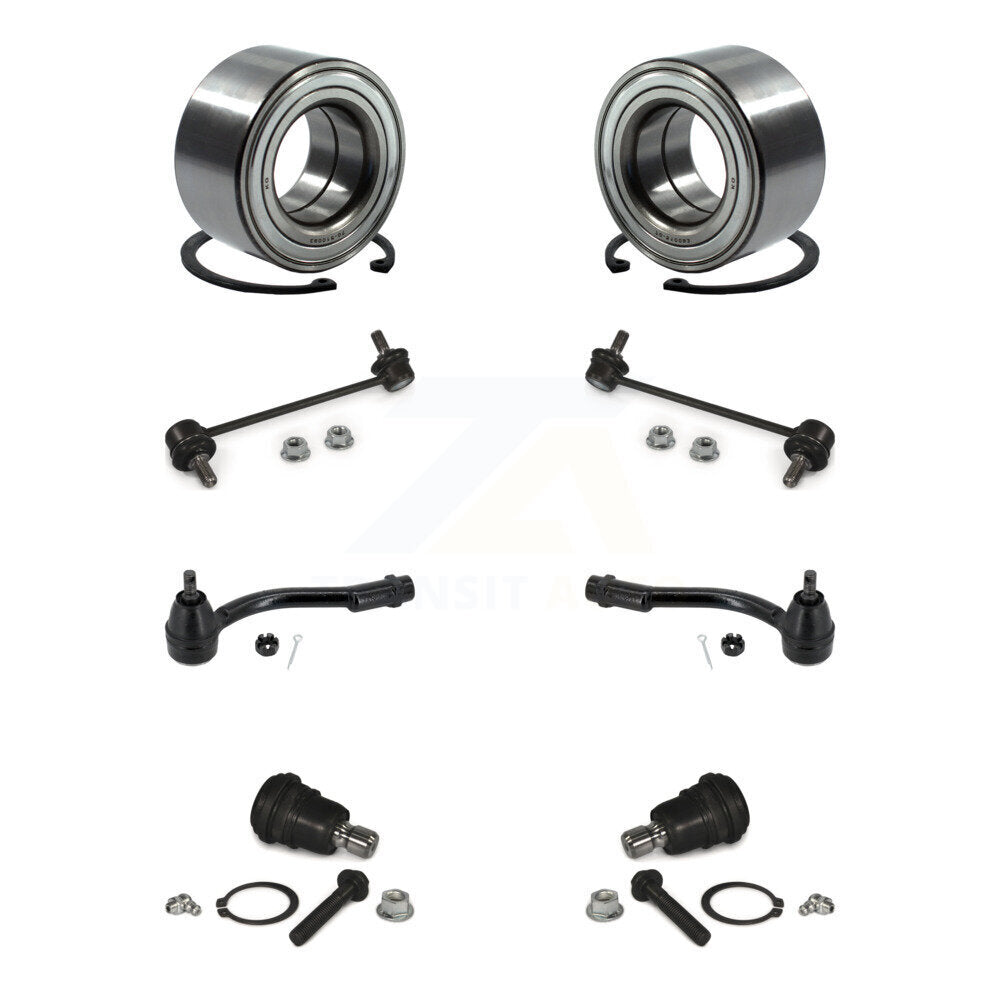 Bearing Lower Ball Joint Outer Tie Rod & Link Front Kit (8Pc) For 10-13 Kia Soul
