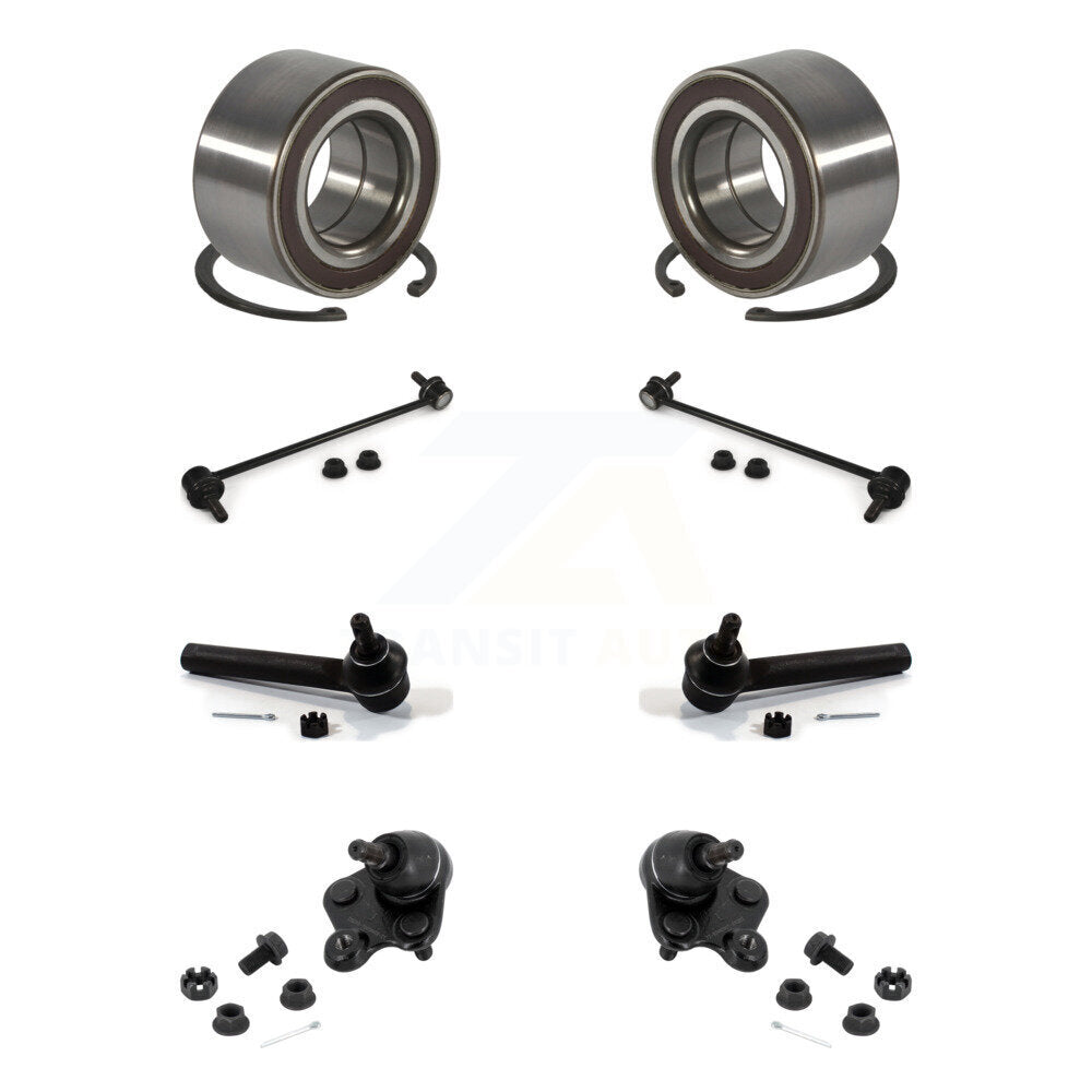 Wheel Bearing Lower Ball Joint Outer Tie Rod Link Front Kit (8Pc) For Honda CR-V