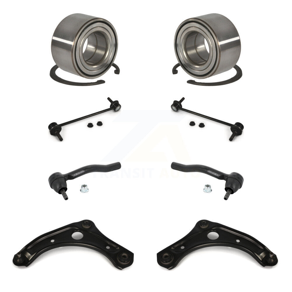 Bearing Lower Control Arm Outer Tie Rod & Link Front Kit (8Pc) For Nissan Micra