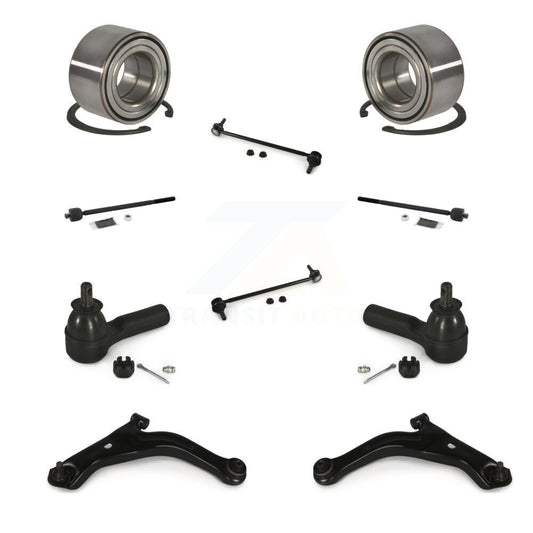 Bearing Lower Control Arm Outer Inner Tie Rod End Link Front Kit (10Pc) For Ford