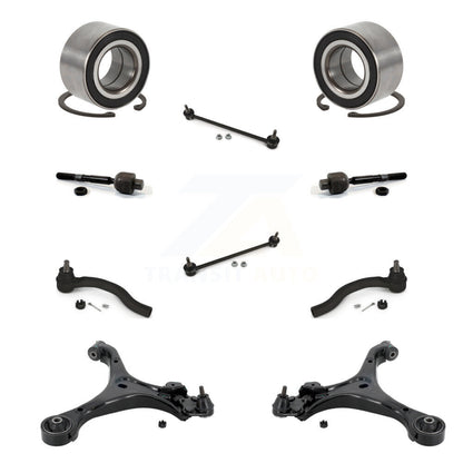 Bearing Lower Control Arm Outer Inner Tie Rod & Link Front Kit (10Pc) For Honda