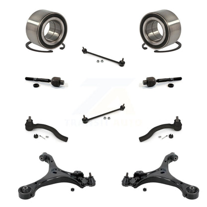 Bearing Lower Control Arm Outer Inner Tie Rod & Link Front Kit (10Pc) For Honda