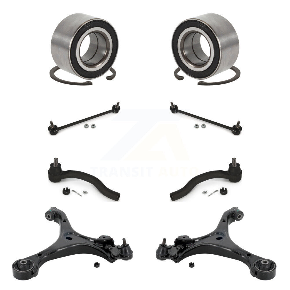 Bearing Lower Control Arm Outer Tie Rod Link Front Kit (8Pc) For Honda Civic ILX