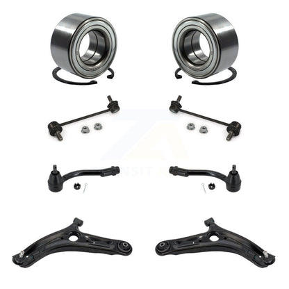 Wheel Bearing Lower Control Arm Outer Tie Rod Link Front Kit (8Pc) For Kia Soul