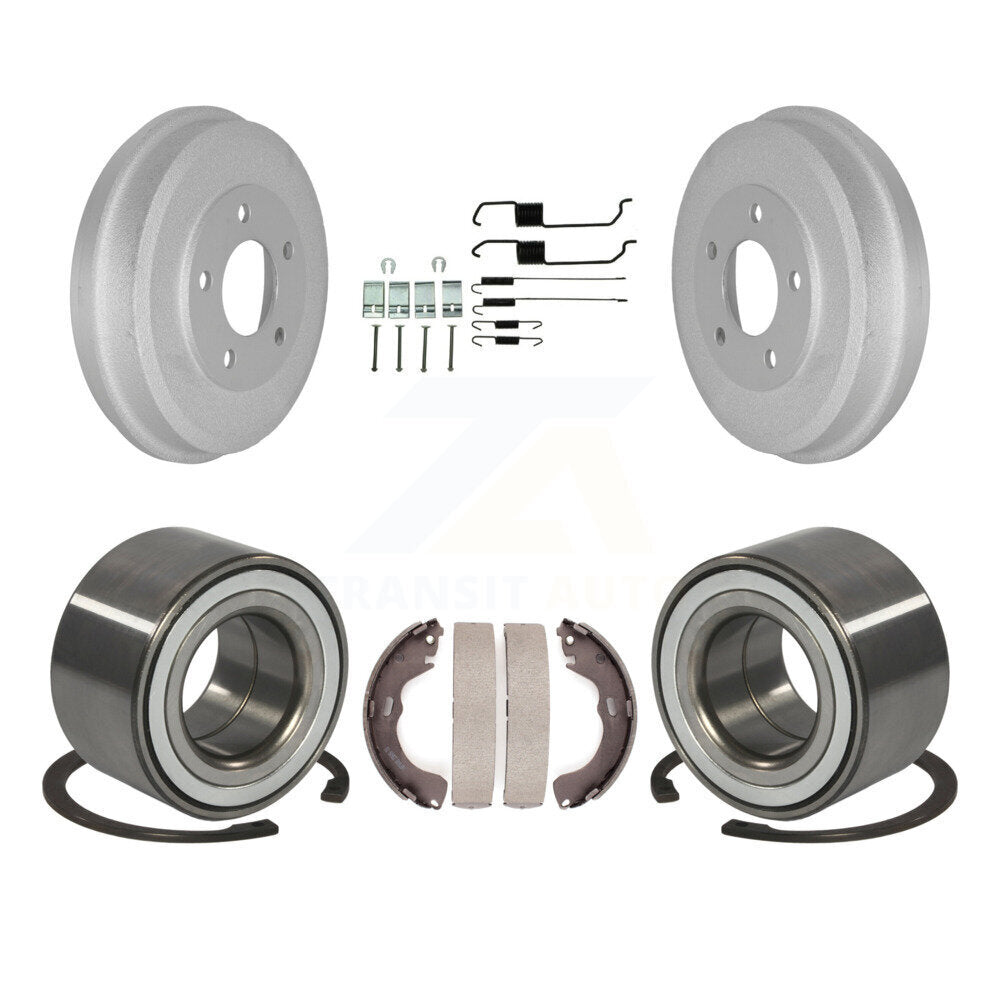 Coated Brake Drum Shoe Hardware & Bearing Rear Kit For Ford Escape Mazda Tribute