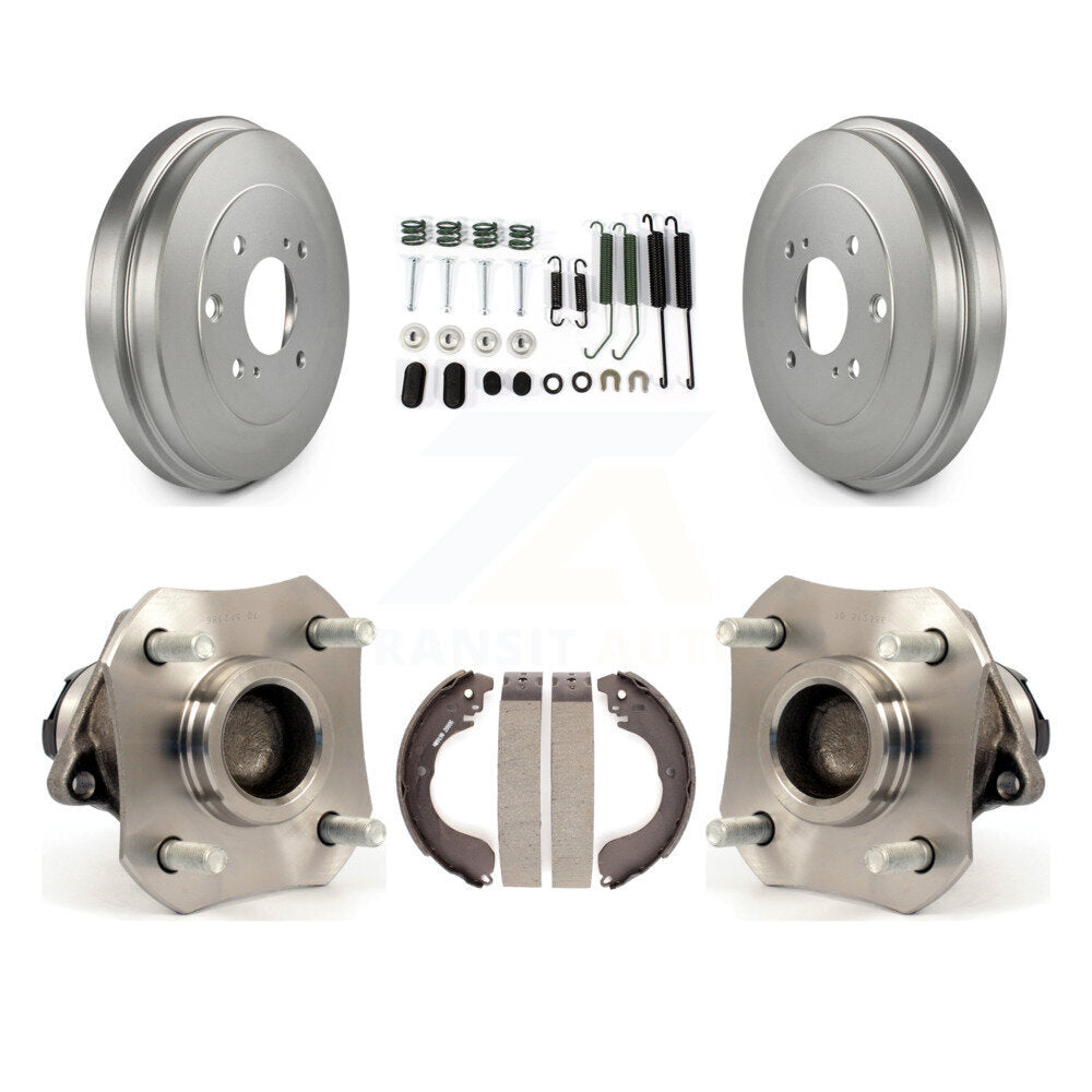 Coated Brake Drum Shoe Hardware And Wheel Hub Bearing Rear Kit For Nissan Versa