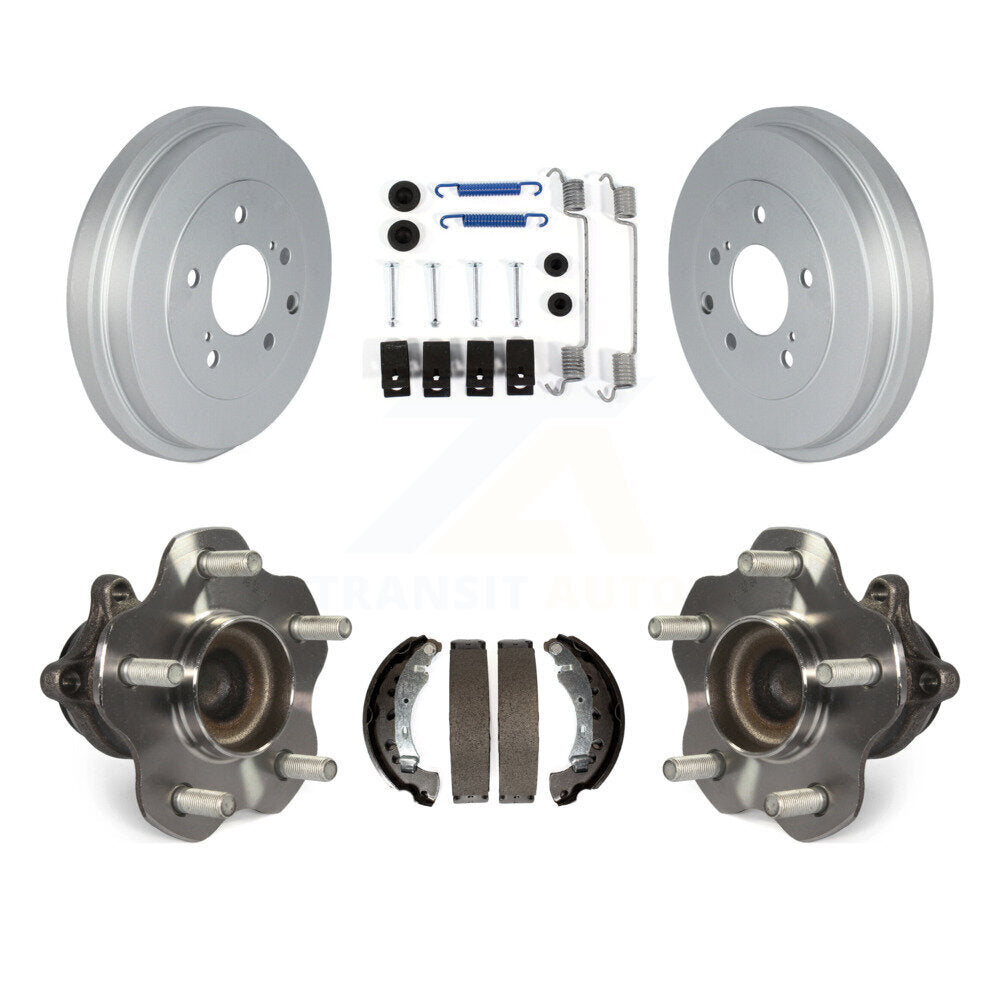 Coated Brake Drum Shoe Hardware Hub Bearing Rear Kit For 2013-2019 Nissan Sentra