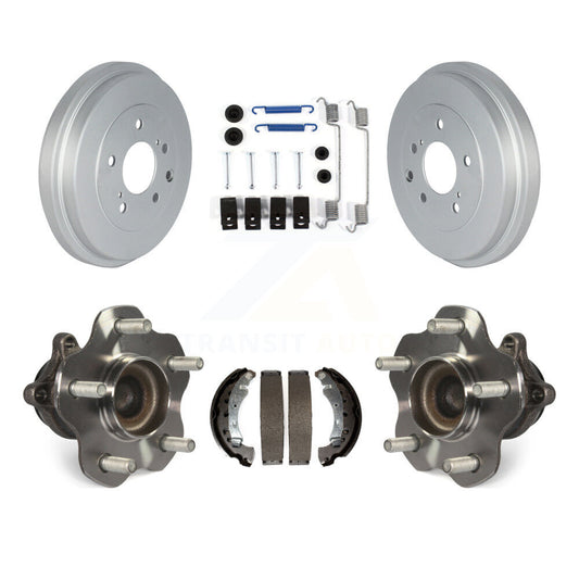 Coated Brake Drum Shoe Hardware Hub Bearing Rear Kit For 2013-2019 Nissan Sentra