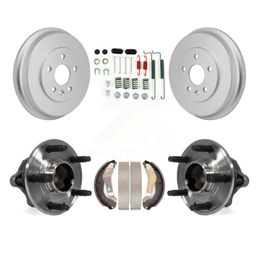 Coated Brake Drum Shoe Hardware & Hub Bearing Rear Kit For Chevrolet Sonic Trax