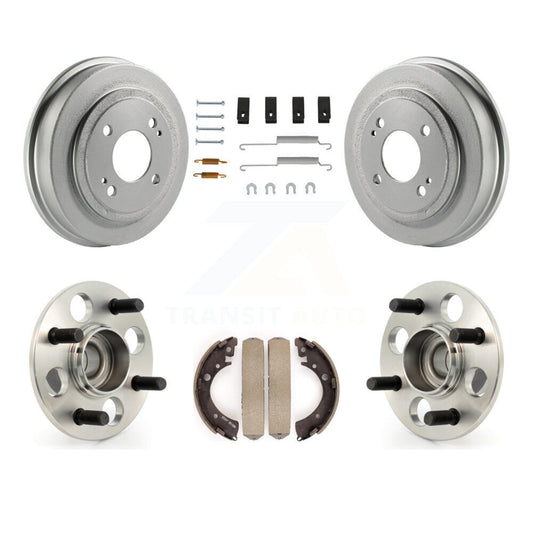 Coated Brake Drum Shoe Hardware & Hub Bearing Rear Kit For Honda Civic Acura EL