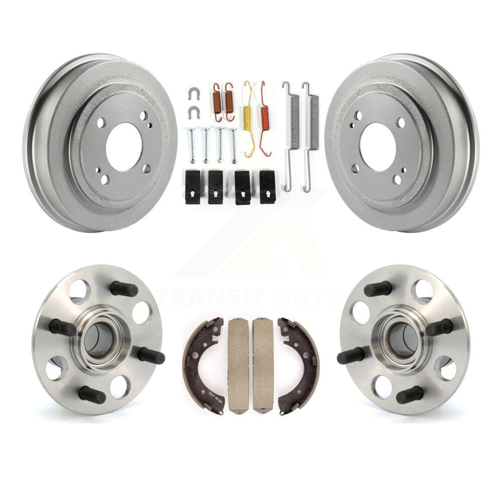Coated Brake Drum Shoe Hardware And Hub Bearing Rear Kit For 2007-2008 Honda Fit