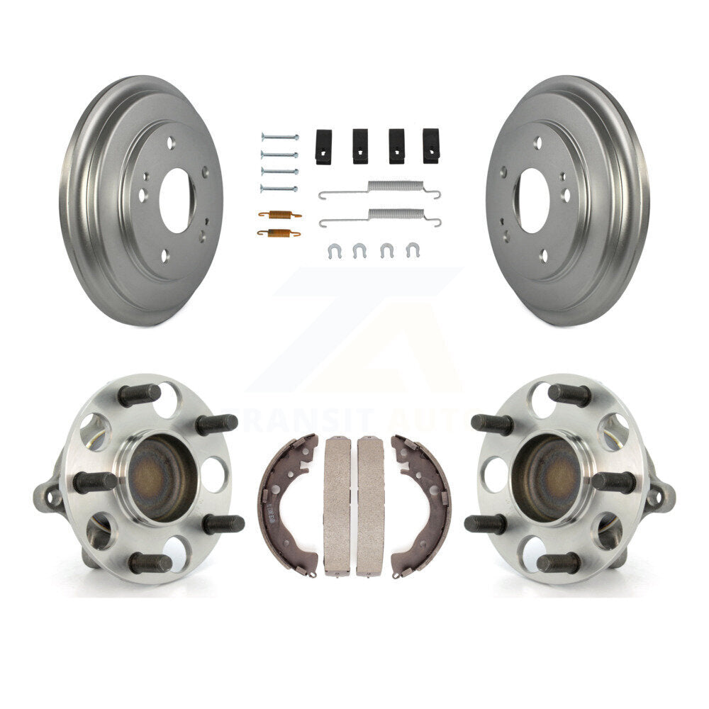 Coated Brake Drum Shoe Hardware And Wheel Hub Bearing Rear Kit For Honda Civic