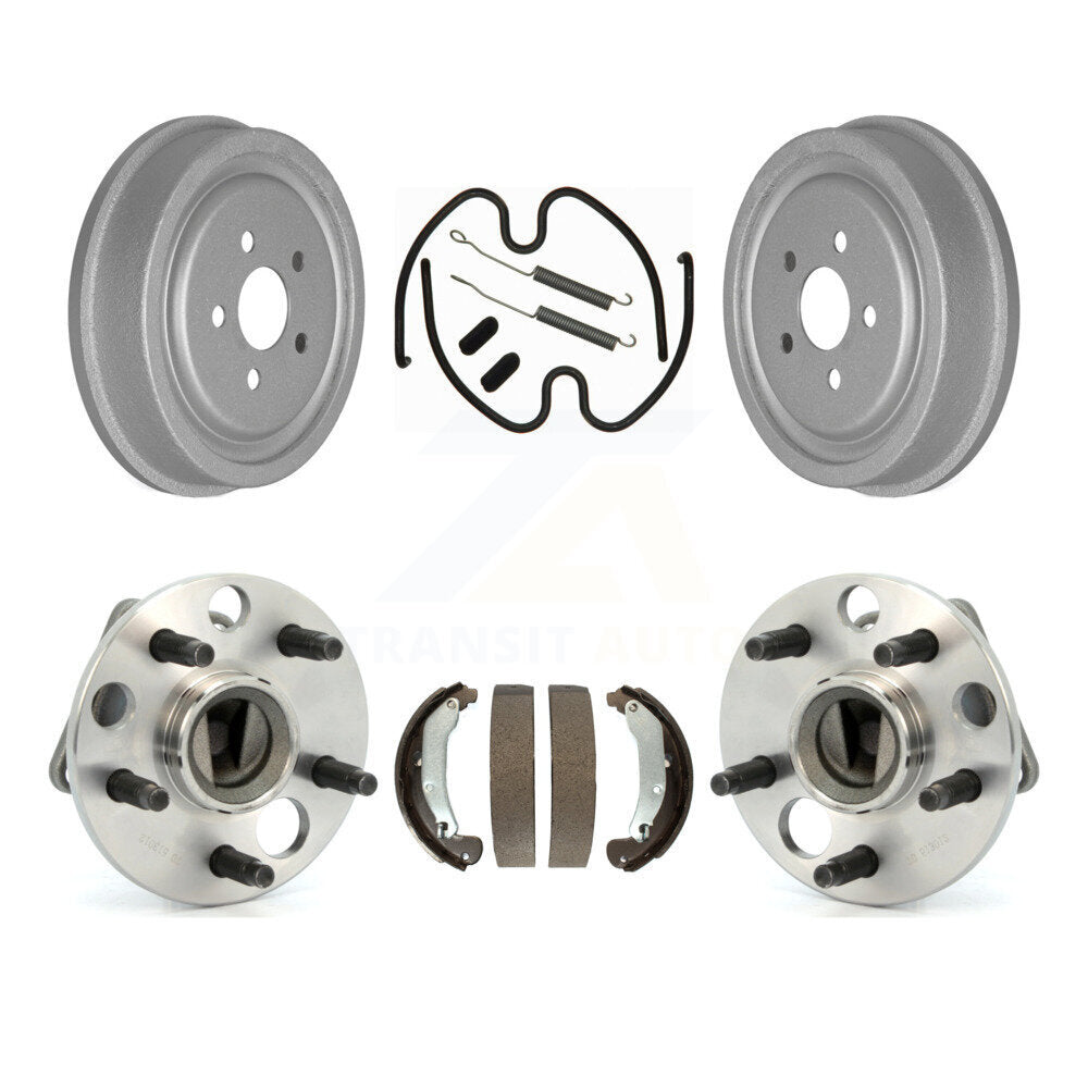 Coated Brake Drum Shoe Hardware Hub Bearing Rear Kit For Pontiac Sunfire Non-ABS