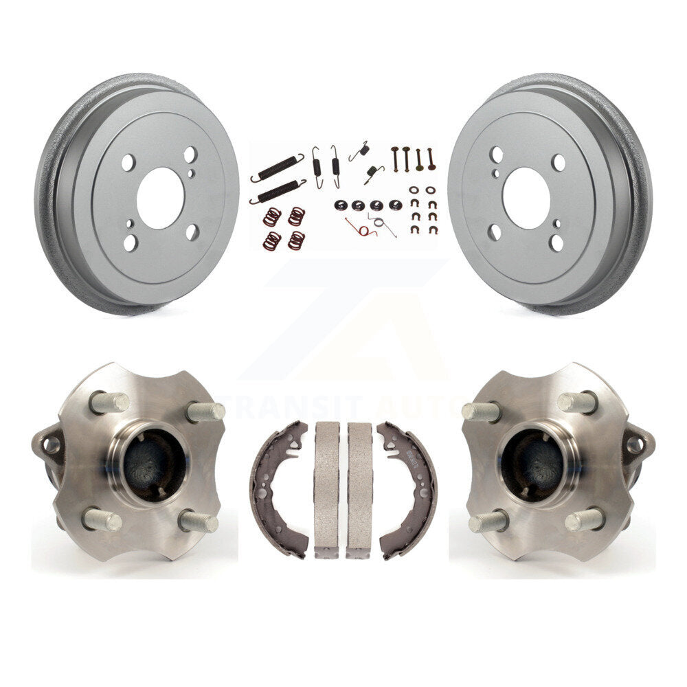 Coated Brake Drum Shoe Hardware Hub Bearing Rear Kit For Toyota Echo 4-Wheel ABS
